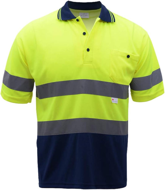 Polo Polux con Cinta Reflectiva y Bordado de Empresa