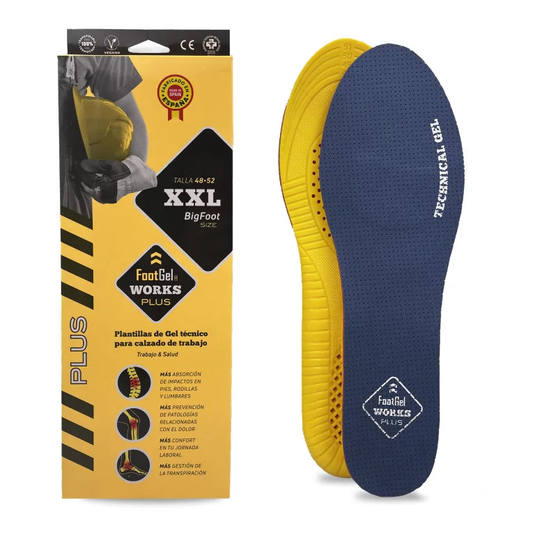Plantilla Works Plus xxl Footgel