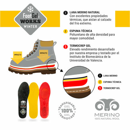 Plantilla Work Winter Footgel